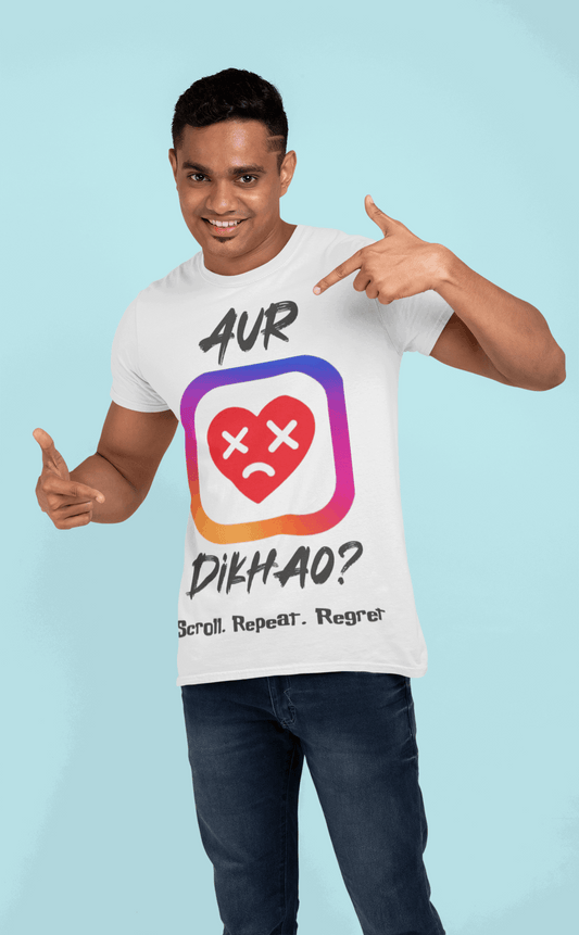Aur Dekhao? | Hindi Social Media Addict T-Shirt for Gen-Z Scrollers 😴
