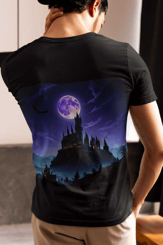 Hogwarts Full Moon Nightscape T-Shirt – Mystical Wizarding World Tee