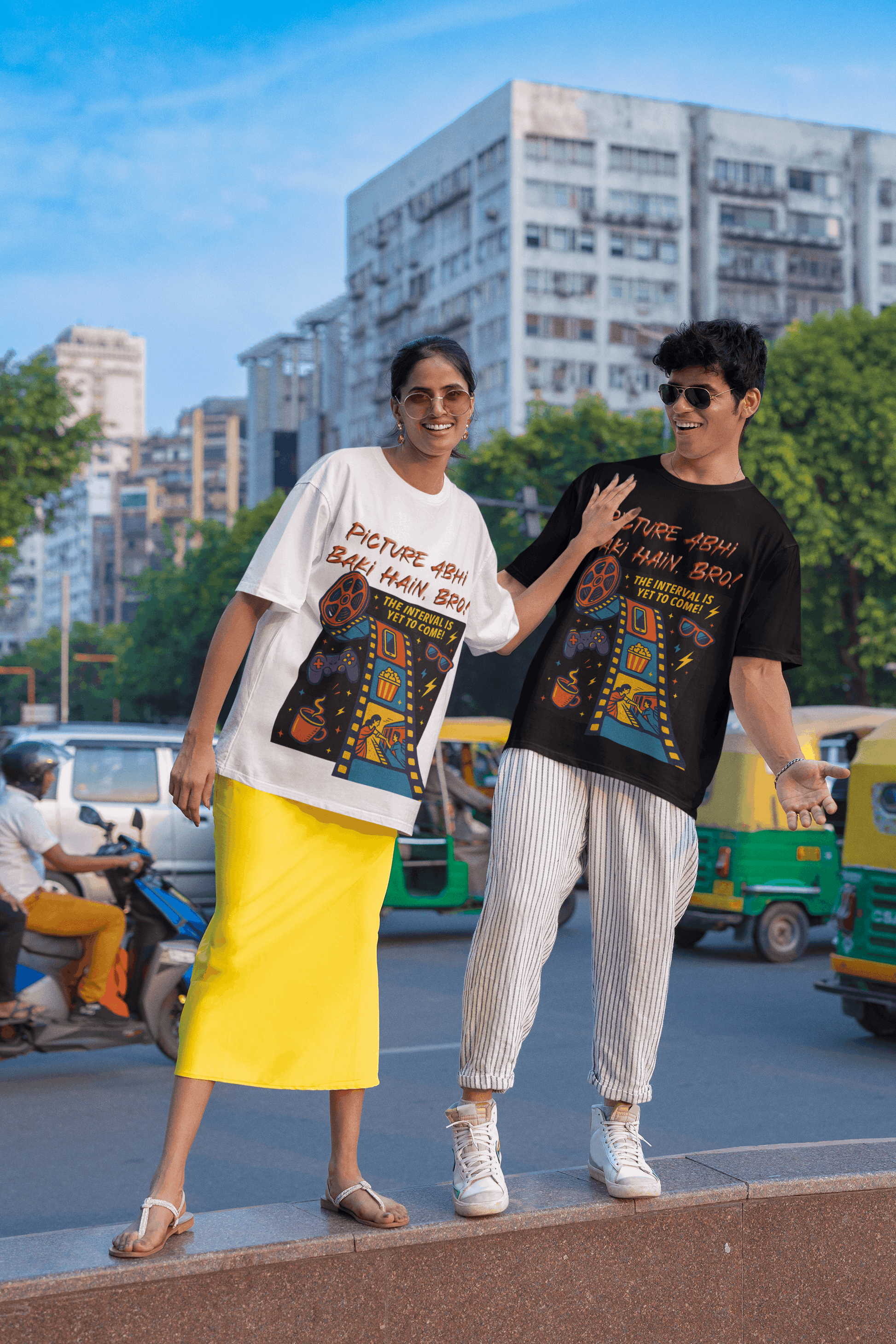 Picture Abhi Baaki Hai, Bro! – Retro Bollywood Pop Art T-Shirt