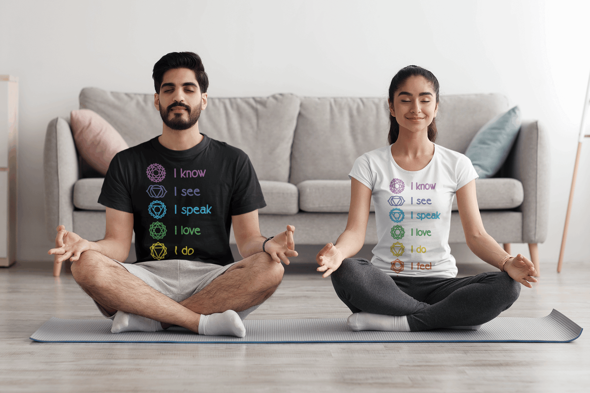 "Chakra Bloom" | Watercolor Floral Yoga T-Shirt 🎨🧘‍♂️
